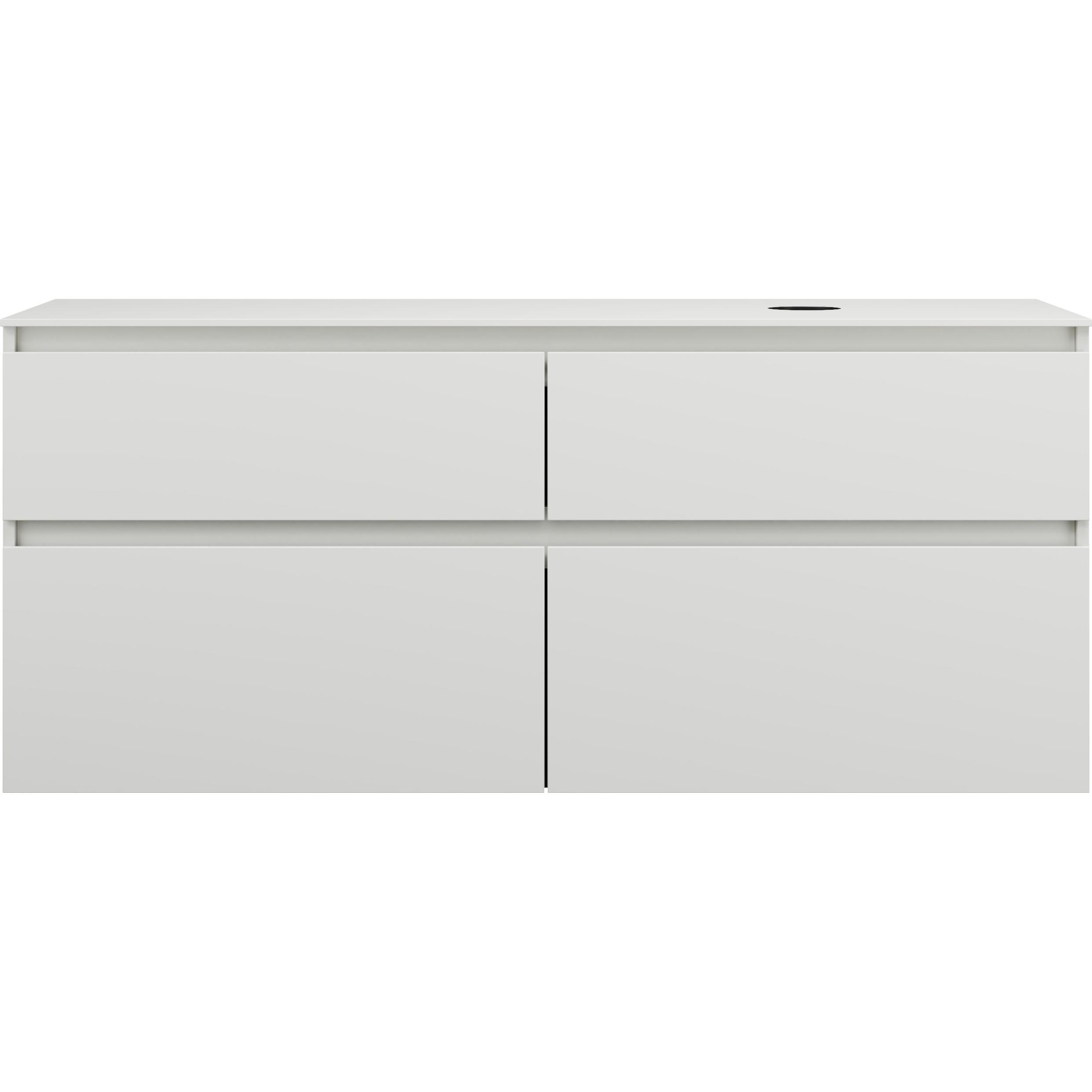 burgbad, Waschbeckenunterschrank, Lin20 Waschtischunterschrank inklusive Konsolenplatte,Beckenausschnitt rechts, 4 Auszü...