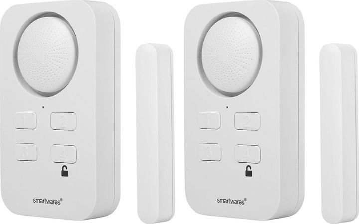 Produktbild Ideoon 2er-Set TÃ¼ren- und Fensteralarralarm, Bewegungssensor, Alarmton 90dB