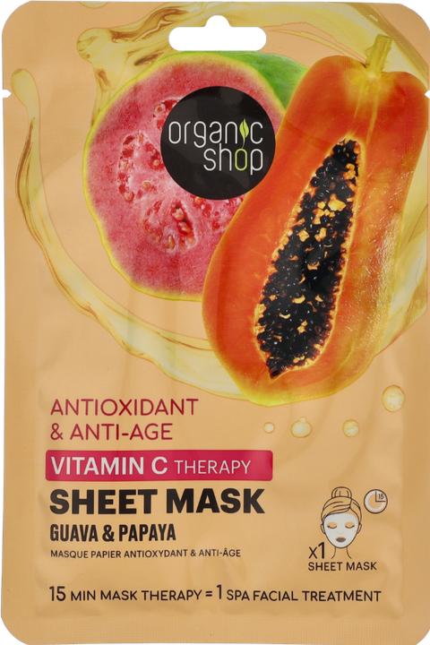 Actual product image Organic Shop Sheet Mask Guava & Papaya (250 ml)