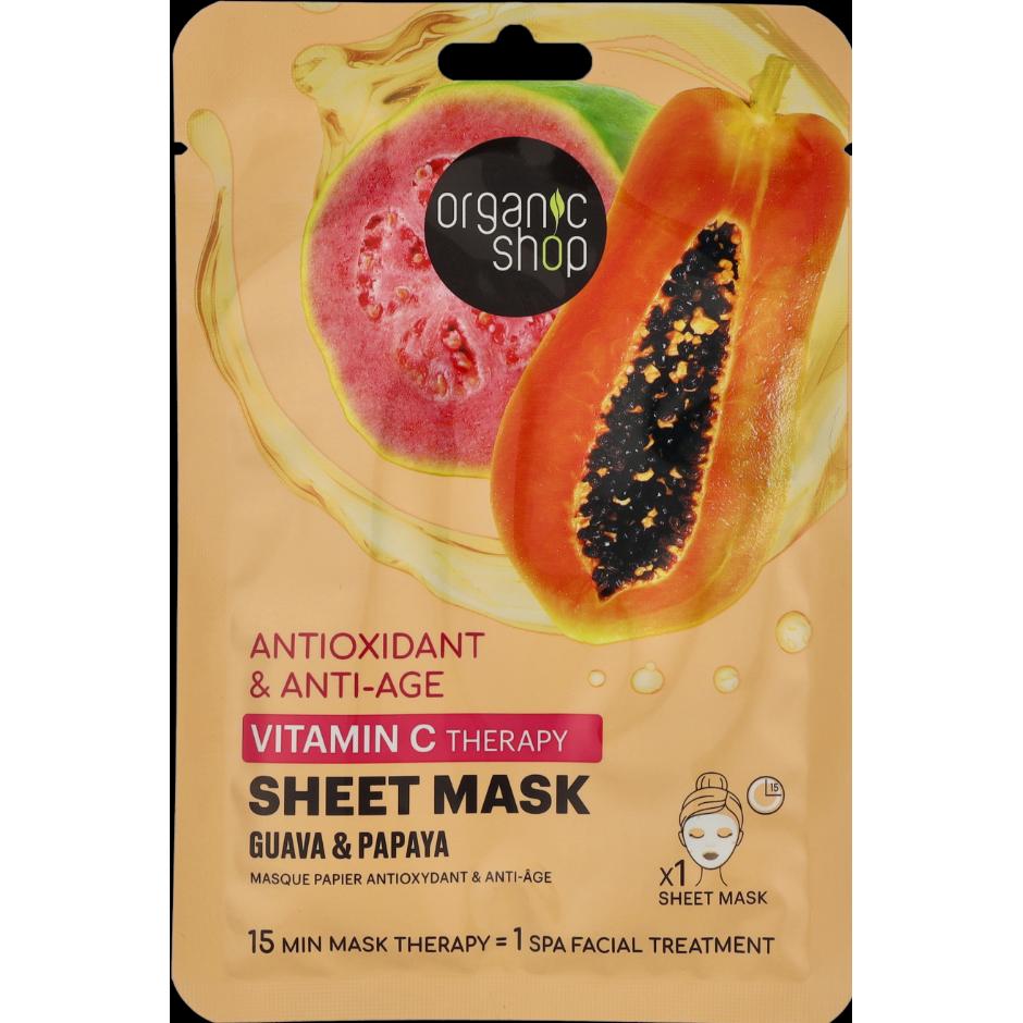 Organic Shop, Gesichtsmaske, Blattmaske Guave & Papaya (250 ml)
