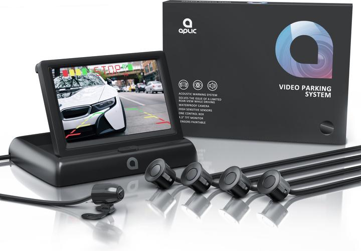 Immagine prodotto Aplic Telecamera posteriore, sistema di ausilio al parcheggio con 4x sensori di parcheggio, telecamera e