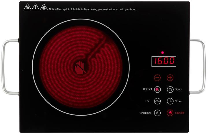 Immagine prodotto Rosenstein & Söhne Piano di cottura in vetroceramica con calore a infrarossi e pannello di controllo a sfioramento