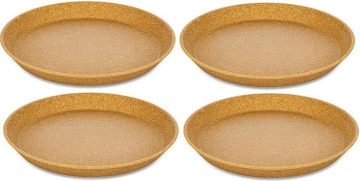 Koziol Speiseteller Connect Ø 20.5 cm, 4 Stück, Beige (4 x, 20.50 cm)