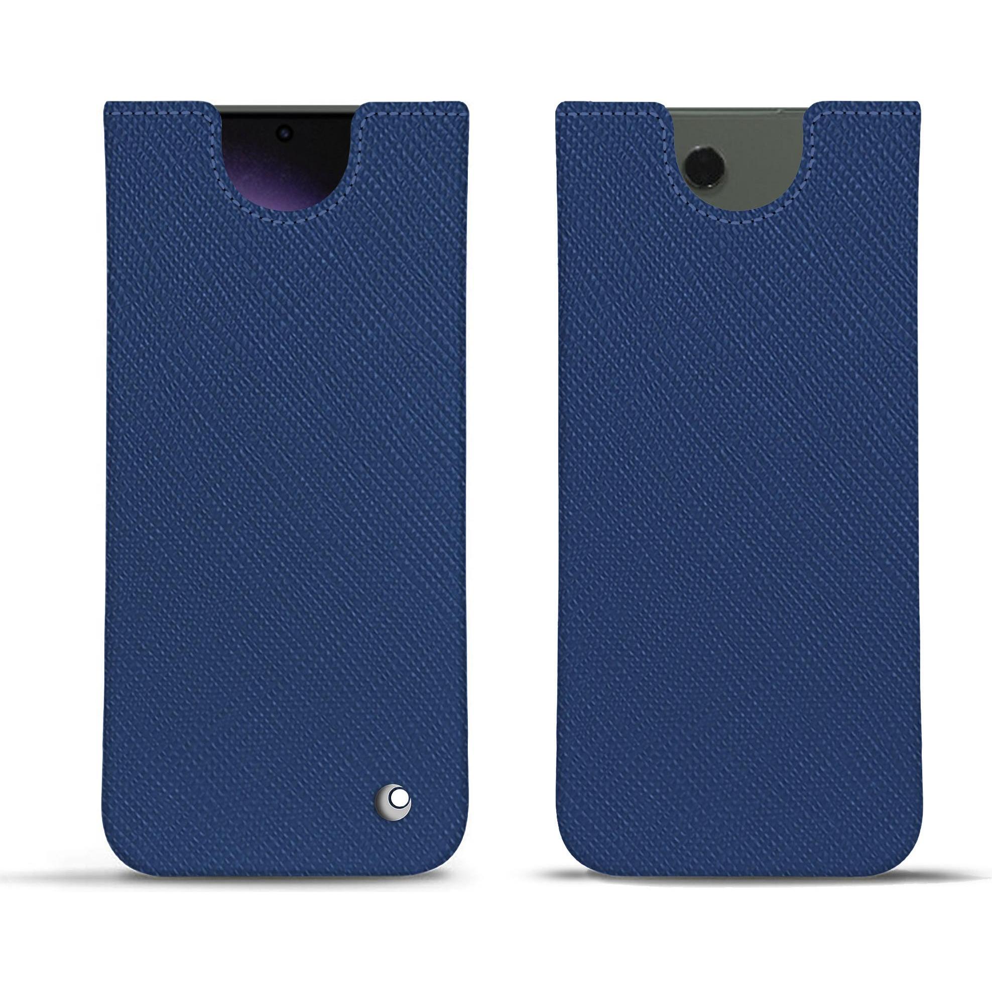 Noreve Lederschutzhülle (Samsung Galaxy S24 Ultra), Smartphone Hülle, Blau