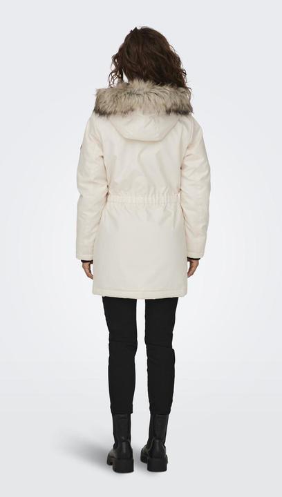 Produktbild Only Kapuze mit abnehmbarem Kunstfell-Rand Gerippte Ärmelbündchen Parka Langer Parka (L)