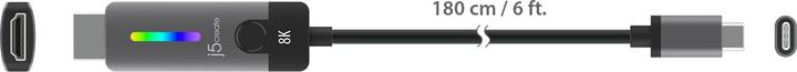 Produktbild j5Create USB Typ C — HDMI (Typ A) (1.80 m)