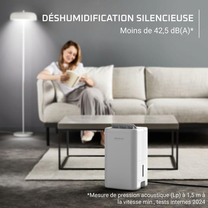 Image du produit Rowenta Efficient Dehumidifier, 14L Daily Capacity, Fast Drying, Humidity Control, Compact Design (38 m², 14 l/24h)
