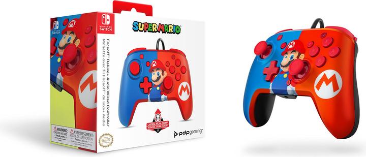 Productafbeelding PDP Faceoff Deluxe + Audio Mario (Switch)
