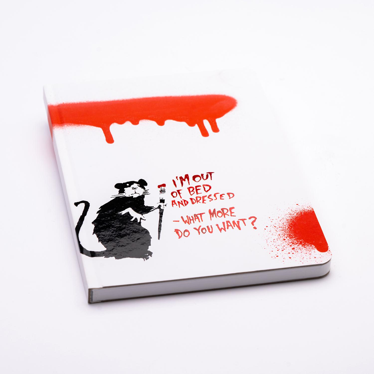 Pininfarina, Heft + Block, Notizbuch Banksy, 14x21 cm, 128 Seiten, rattenweiss (14 x 21 cm)