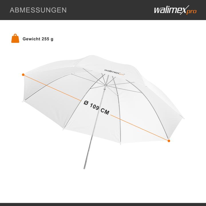Produktbild Walimex pro pro Durchlichtschirm 109cm (Schirm, 109 cm)