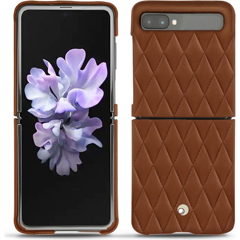 Noreve Lederschutzhülle (Samsung Galaxy Z Flip), Smartphone Hülle, Braun