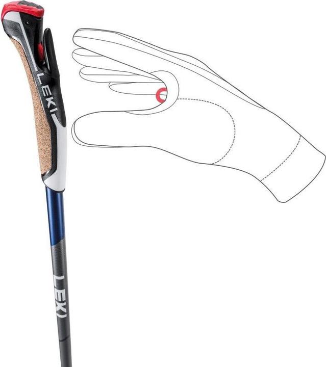 Actual product image Leki KIJE Nordic Walking Smart Flash blue 120 (120 cm)