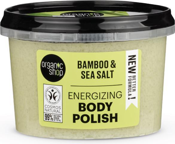 Actual product image Organic Shop Organic Bamboo Sea Salt Body Polish Pasta Do Cia?a Na Bazi (250 ml)