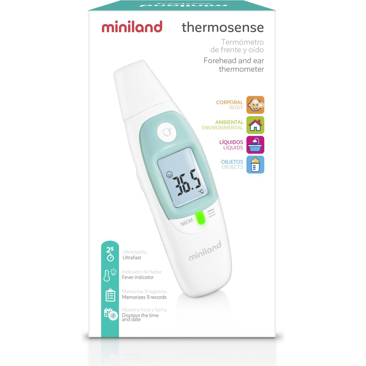 Thumbnail - Miniland, Fieberthermometer, Thermosense (Stirn, Ohr, Berührungslos)