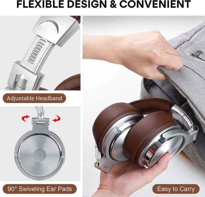 Actual product image OneOdio Pro40 silver-brown (No noise cancellation, Cable)