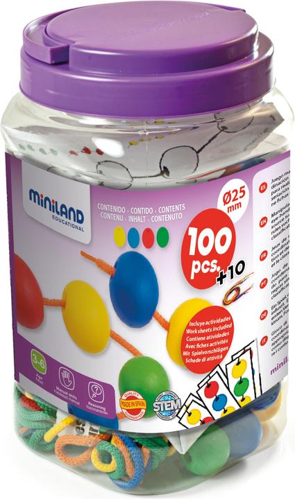Actual product image Miniland Threading balls (4 - 7 years)
