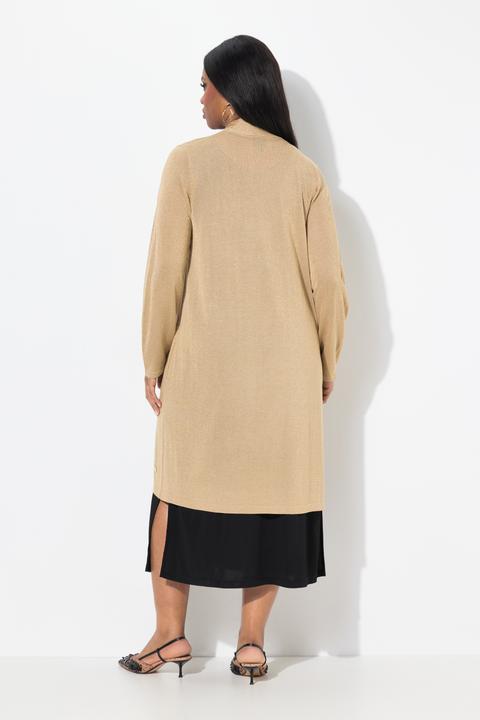 Immagine prodotto Ulla Popken Cardigan lungo e aperto con scollo a V e collo alto (46, 48)