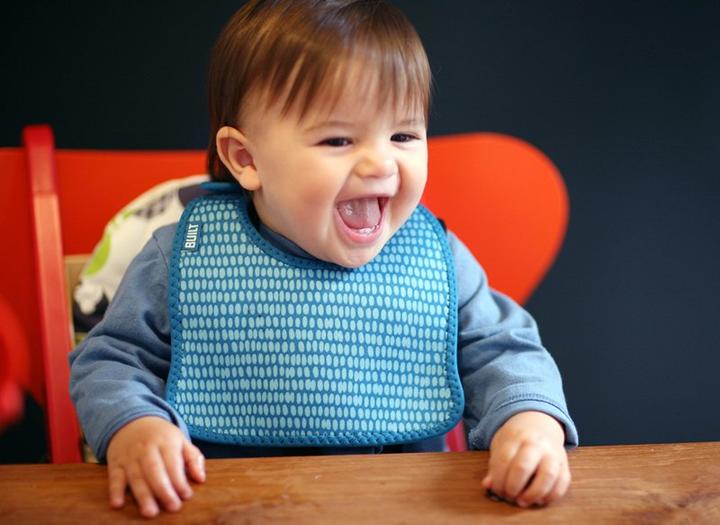 Image du produit Built Mess Mate Dribble Dots Blue 2 pcs. (12 mois)