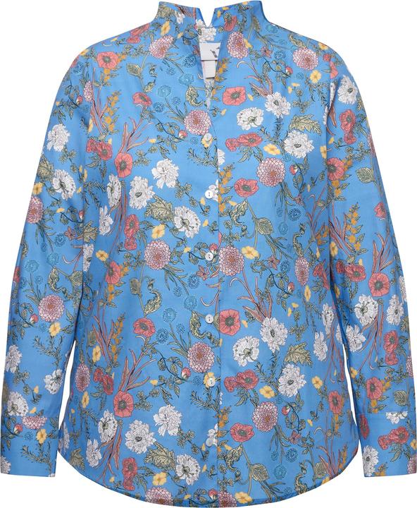 Produktbild Ulla Popken Bluse, Blüten, Kelchkragen, V-Ausschnitt, Langarm (62)