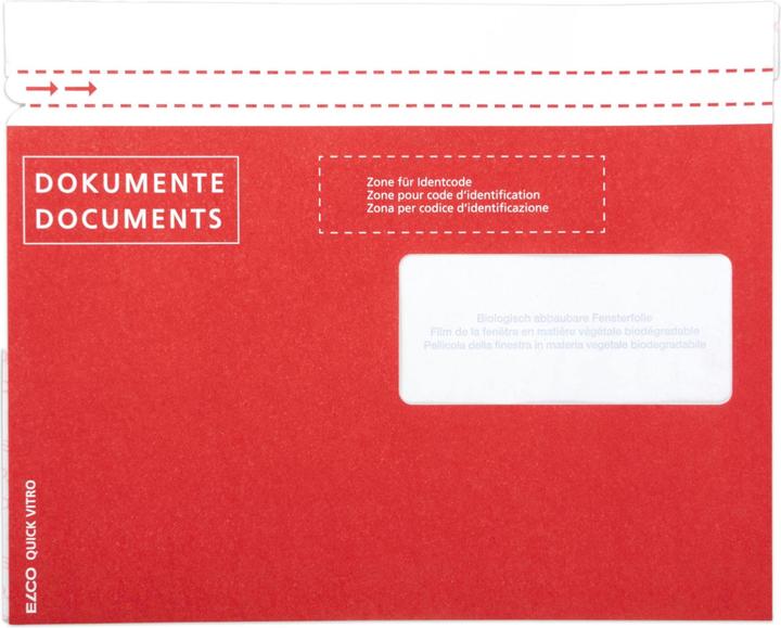 Elco Buste portadocumenti Quick Vitro carta Dokumente/Documents conformi agli standard postali