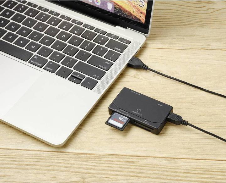 Actual product image Renkforce RF-PCR-150 External Memory Card Reader USB 2.0 Black (USB)