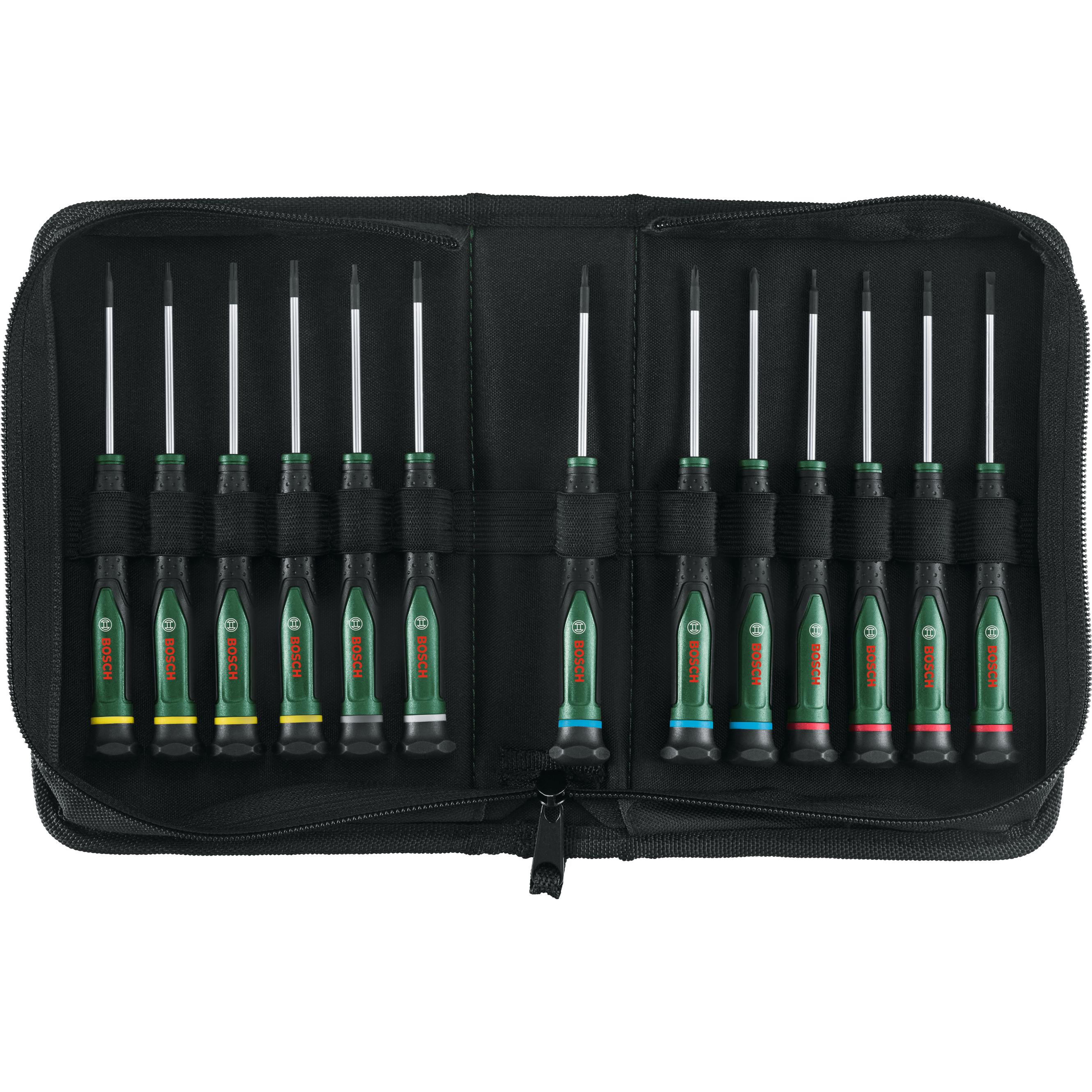 Bosch Professional, Cacciavite, Set di cacciaviti di precisione (Fessura croce Phillipps (PH), Porta, Pin-torx)