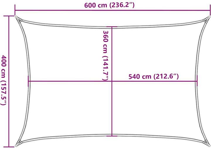 Produktbild vidaXL Sonnensegel (4 x 6 m)