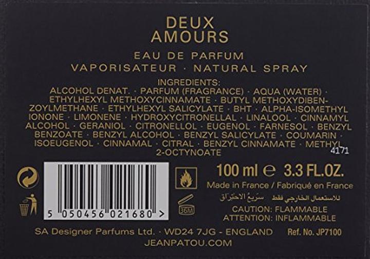 Actual product image Jean Patou Deux Amours (Eau de parfum, 100 ml)