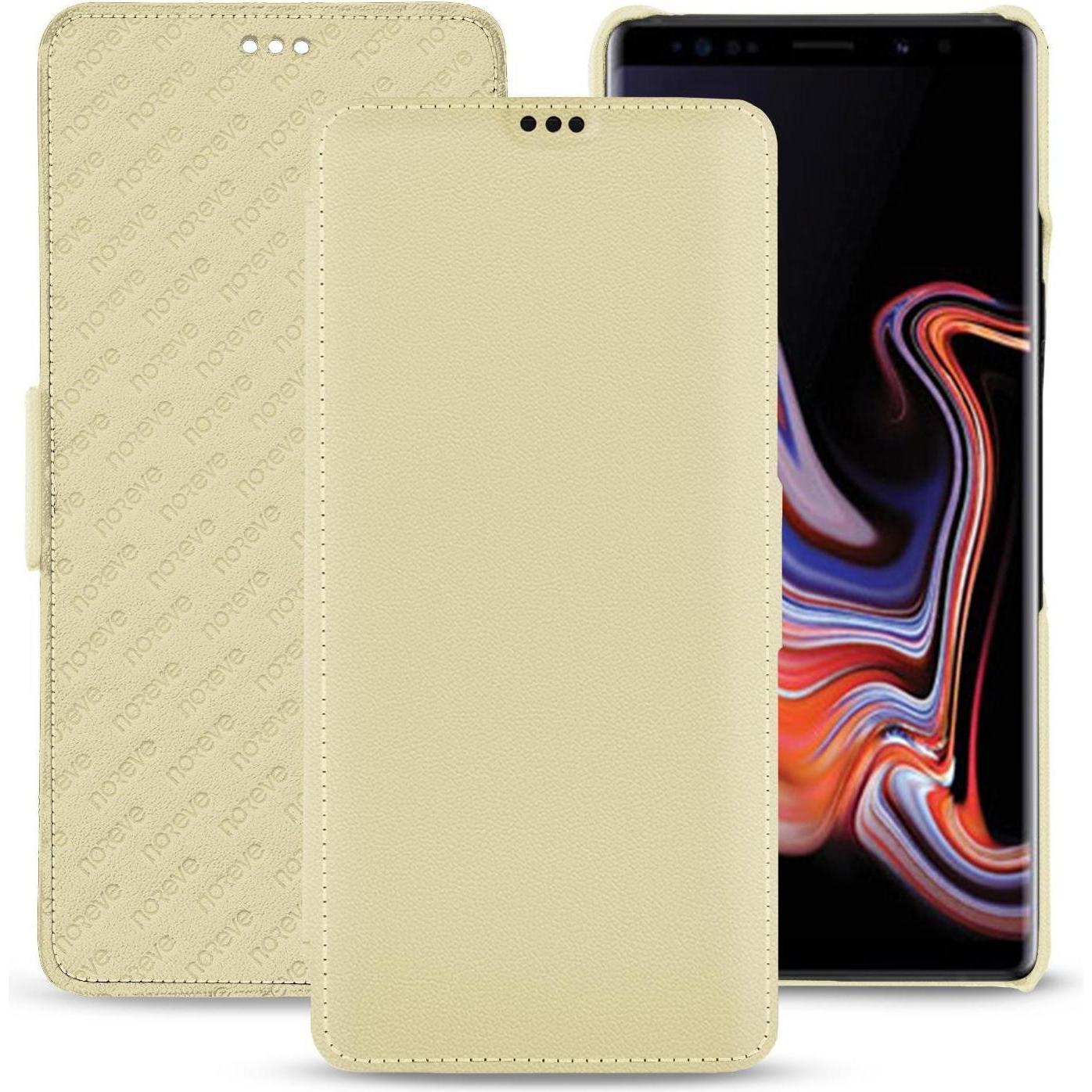 Thumbnail - Noreve Lederschutzhülle horizontal (Samsung Galaxy Note 9), Smartphone Hülle, Beige