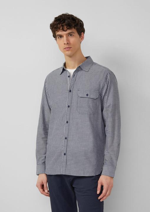 Immagine prodotto s.Oliver Hemd Regular Fit: Kariertes Baumwollhemd mit Kentkragen (M)