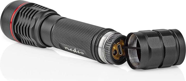 Immagine prodotto Nedis Torcia a LED, alloggiamento in metallo, IPX7, portata luminosa di 200 metri (3 cm, 1000 lm)