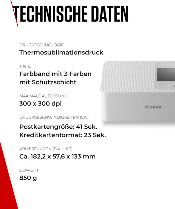 Produktbild Canon Selphy CP1500 (Thermotransfer, Farbe)