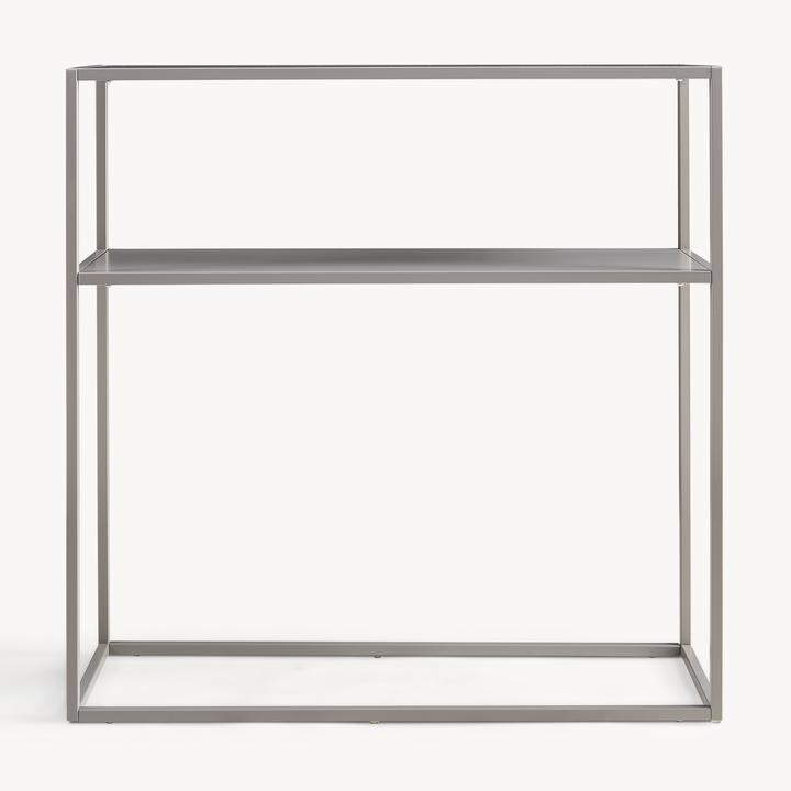 Produktbild En.Casa Konsolentisch Kuhmo Hellgrau Metalltischplatte (80 x 30 x 80 cm)