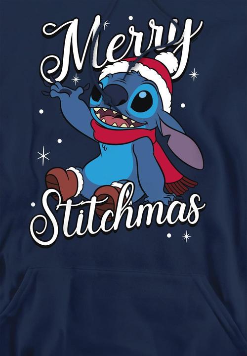Immagine prodotto Lilo & Stitch Merry Stitchmas Felpa con Cappuccio Uomo (M)