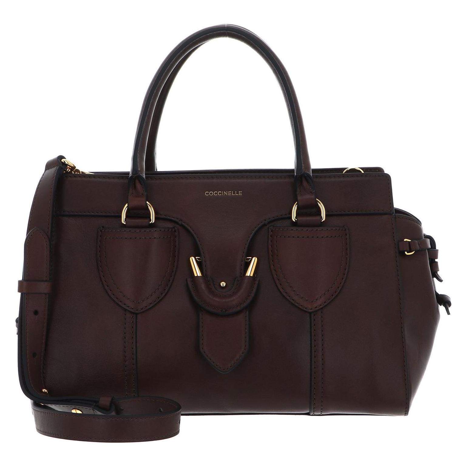 Coccinelle, Damen, Handtasche, York Vintage Leather Handbag, Braun