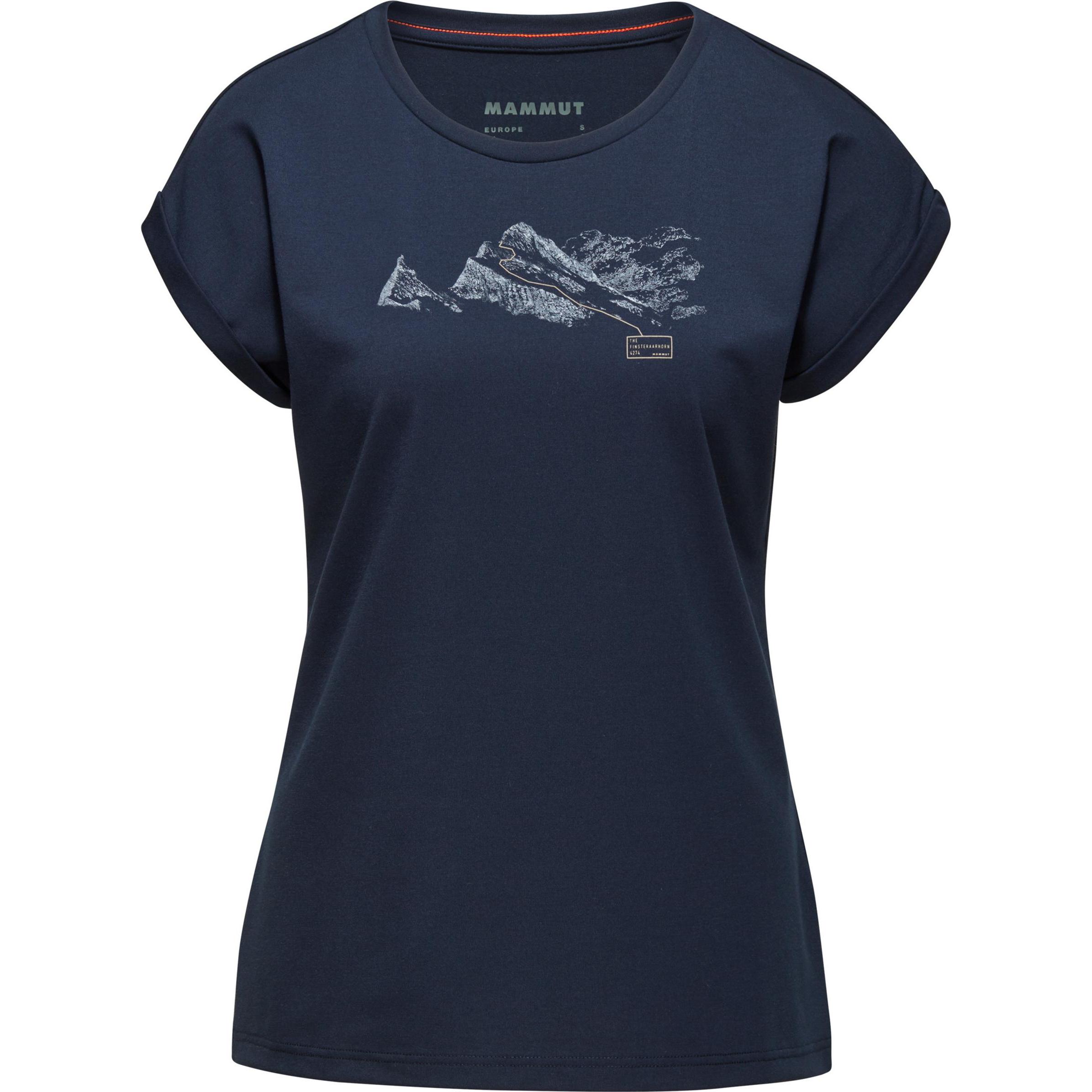 Mammut, Damen, Shirt, Mountain T-Shirt Finsteraarhorn, Blau, (XS)