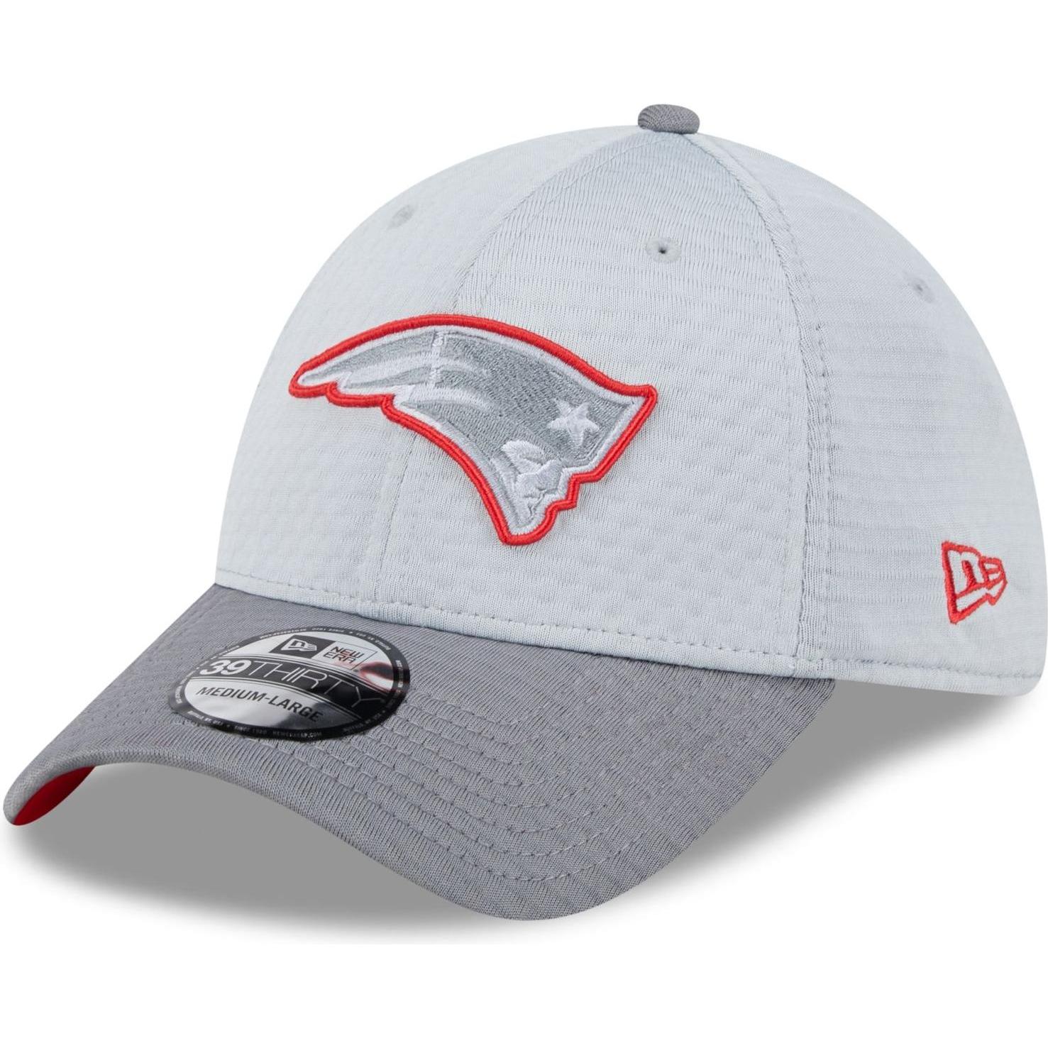 New Era, Herren, Cap, 39Thirty Cap TRAINING 2024 New England Patriots - M/, Grau, (M)