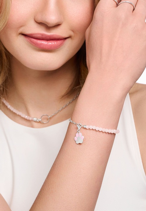 Produktbild Thomas Sabo Charm-Anhänger Pinke Pfote Silber (925er Silber, Emaille)