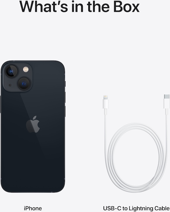 Actual product image Apple iPhone 13 mini (256 GB, Midnight, 5.40", SIM + eSIM, 12 Mpx, 5G)