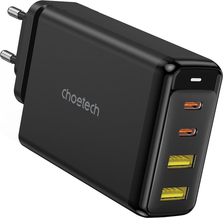 Produktbild Choetech Ladegerät GaN 140W 4 Ports (2x USB C, 2x USB) schwarz (PD6005) (140 W, 1 Port)