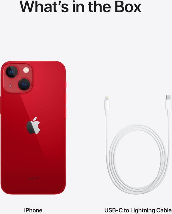 Image du produit Apple iPhone 13 mini (256 Go, (PRODUCT)​RED, 5.40", SIM + eSIM, 12 Mpx, 5G)