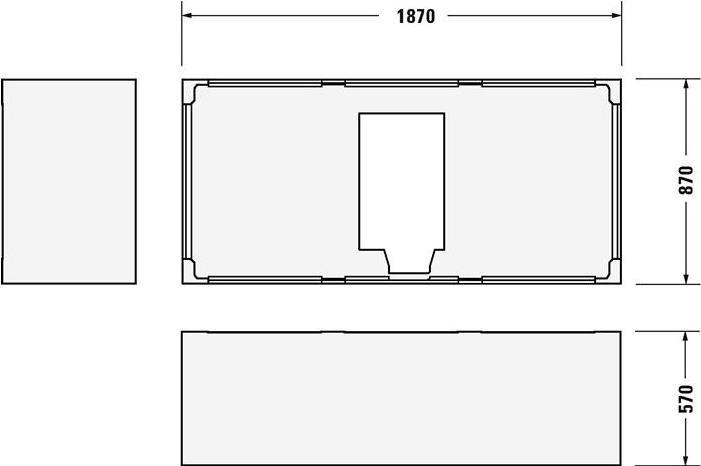 Productafbeelding Duravit Kuipondersteuning voor 700299 (187 cm, 187 cm)