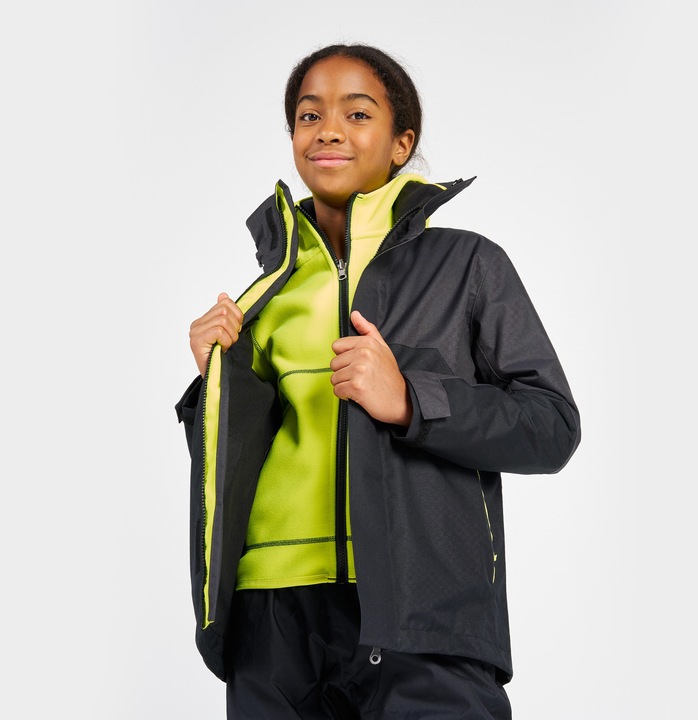 Produktbild Tribord Regenjacke Segeljacke Kinder wasserdicht winddicht - Sailing 300 dunkelgrau (10, 11, 12)