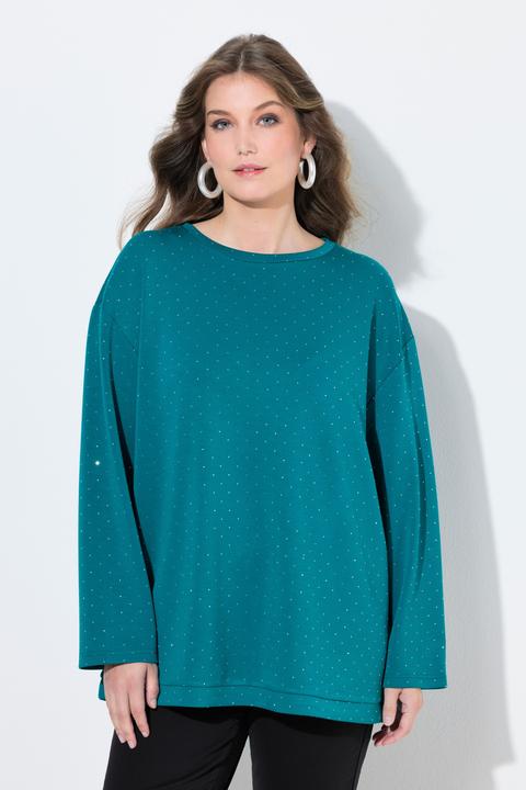 Produktbild Miamoda Sweatshirt, Boxy Fit, Scuba-Sweat, Glitzersteinchen (48)