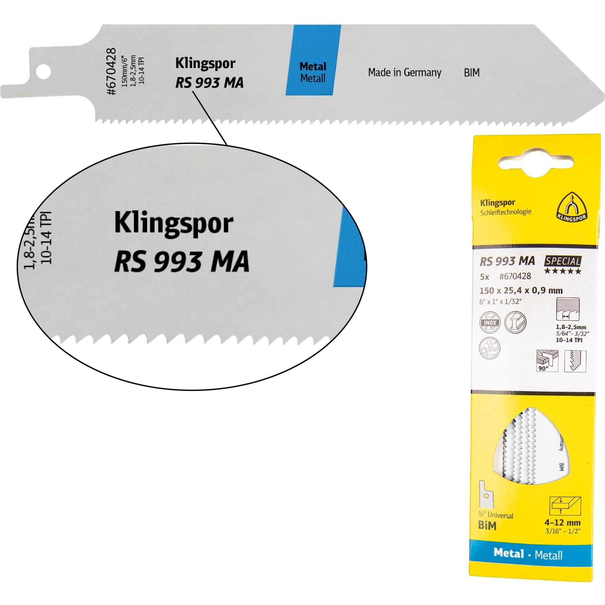Klingspor, Lama, RS 993 MA Special - Saw blades 25,4 x 150 x 0,9 mm