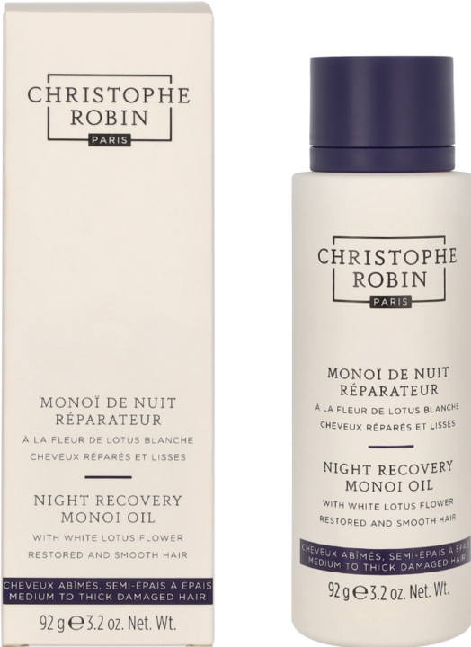 Actual product image Christophe Robin Night Recovery Monoï Oil with White Lotus Flower (92 ml)