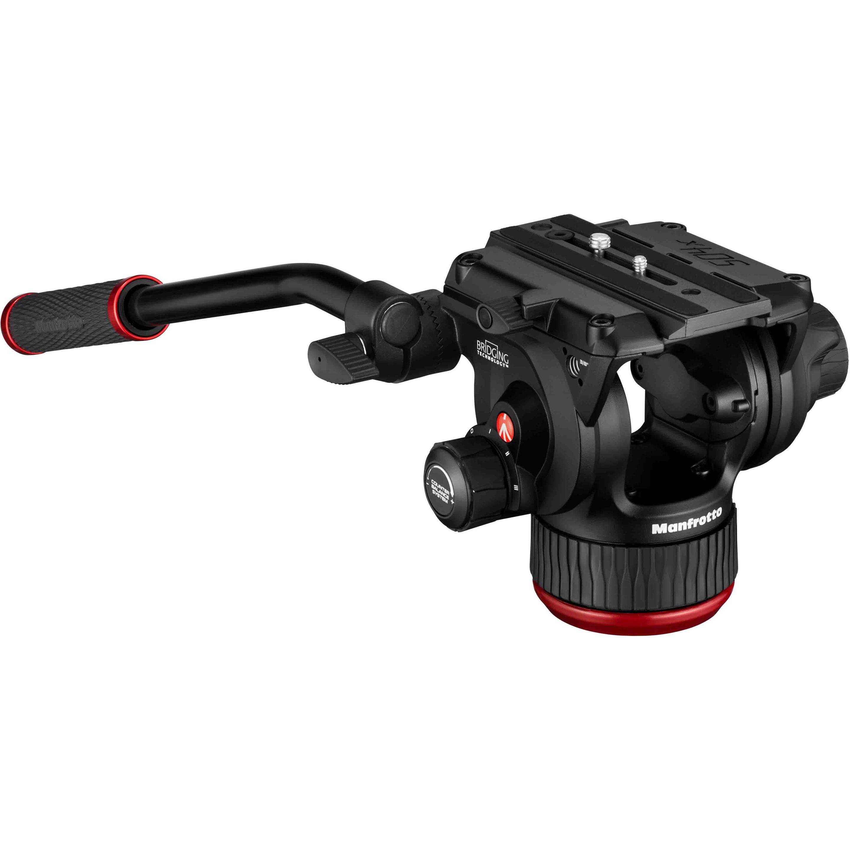 Manfrotto 504X Testa video fluida (Testa video), Testa treppiede, Nero