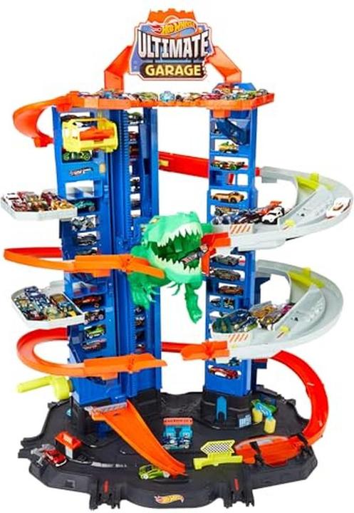 Produktbild Hot Wheels City Megacity Parkgarage mit T-Rex-Angriff