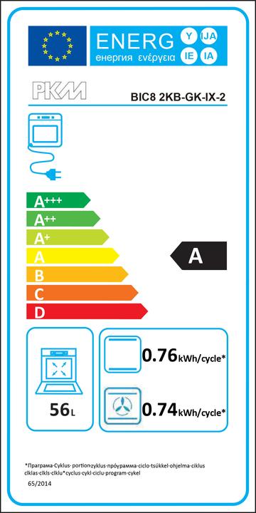 Energie-Label PKM Herdset BIC 8 2KB GK IX-2