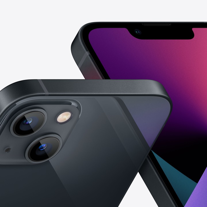 Produktbild Apple iPhone 13 (512 GB, Midnight, 6.10", SIM + eSIM, 12 Mpx, 5G)